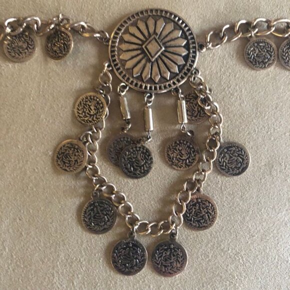 Set of 2 Bohemian Style Gold Tone Chain Necklaces - Picture 4 of 4